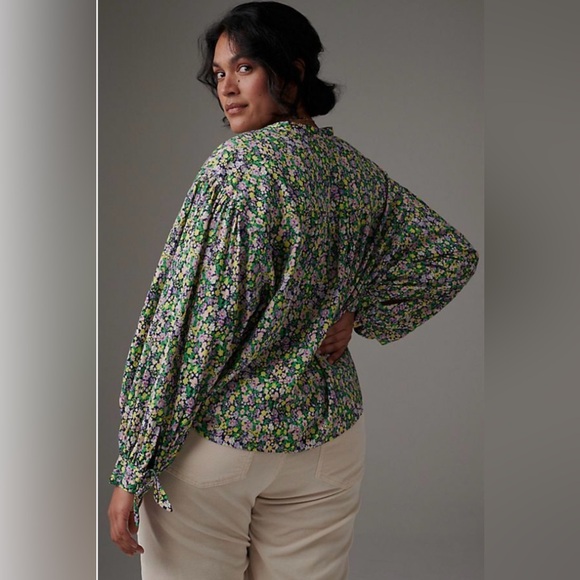 NWOT Maeve by Anthropologie Ashleigh Floral Blouse - Picture 2 of 9